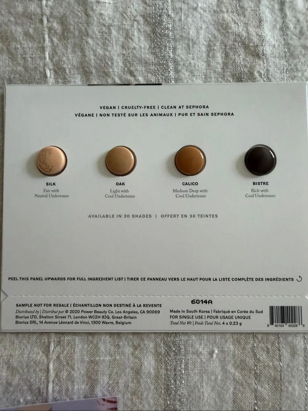 Sephora Foundation Sample Set